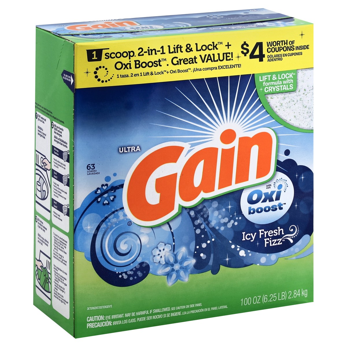 slide 4 of 5, Gain Detergent 100 oz, 100 oz