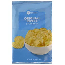 SE Grocers Original Ripple Potato Chips 10 Ounces