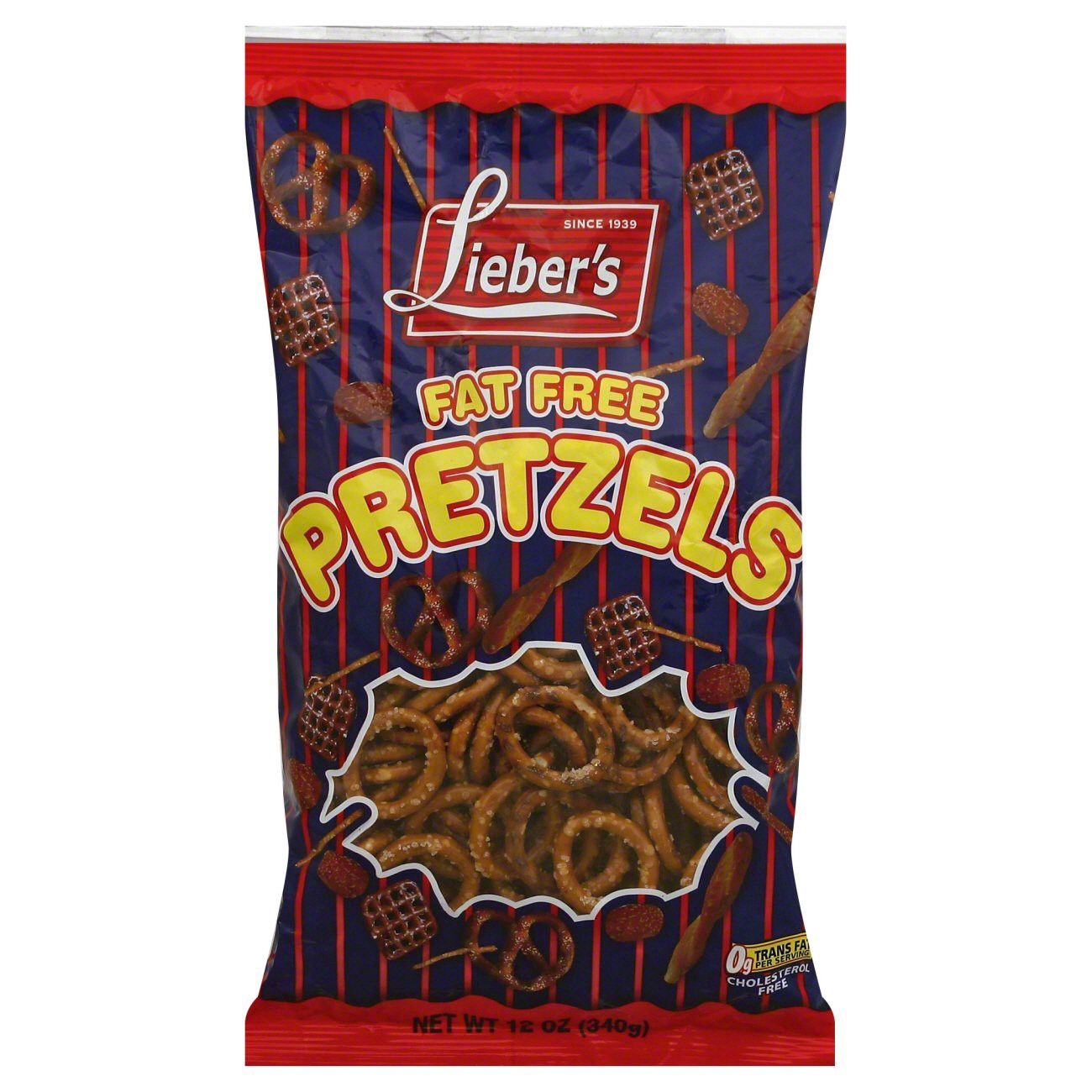 slide 1 of 6, Lieber's Fat Free Mini Pretzels, 14 oz
