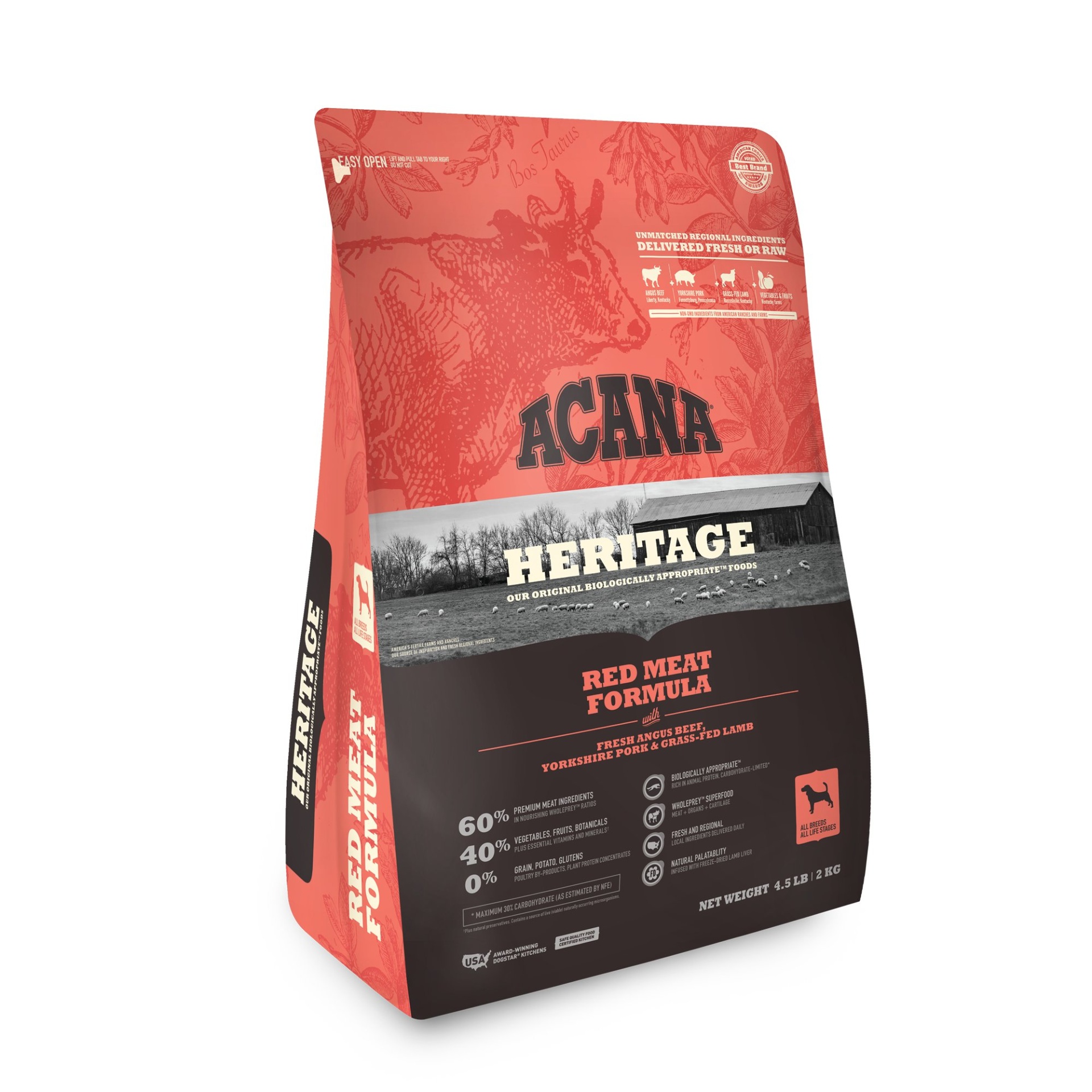 slide 1 of 1, ACANA Red Meat Dry Dog Food, 4.5 lb