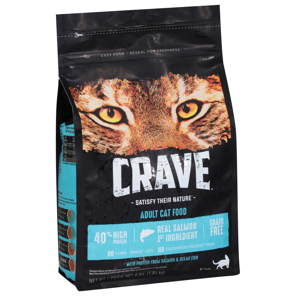 slide 2 of 9, CRAVE Adult Satisfy Their Nature Cat Food with Protein from Salmon & Ocean Fish 4 lb, 4 lb