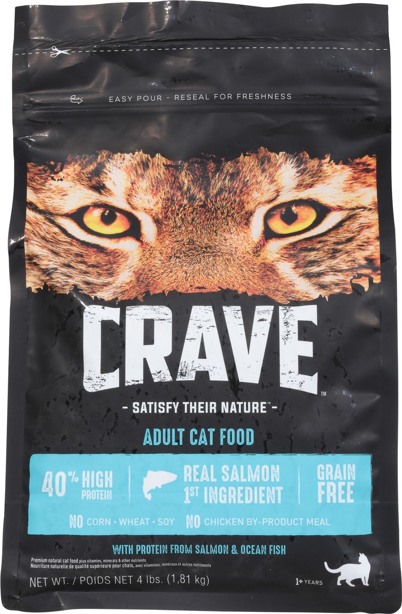 slide 6 of 9, CRAVE Adult Satisfy Their Nature Cat Food with Protein from Salmon & Ocean Fish 4 lb, 4 lb