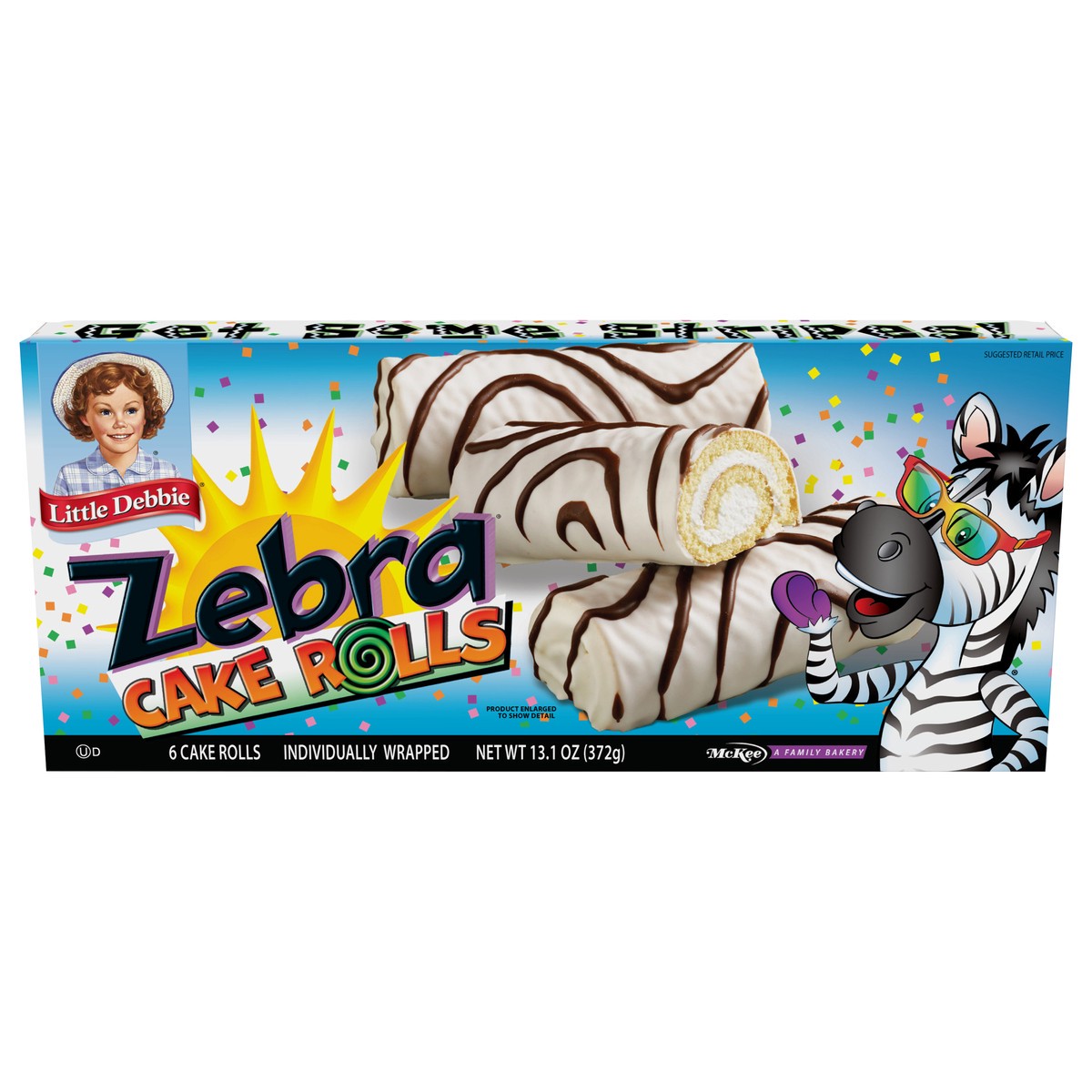 slide 1 of 7, Little Debbie Zebra Cake Rolls 13.10oz, 6 ct