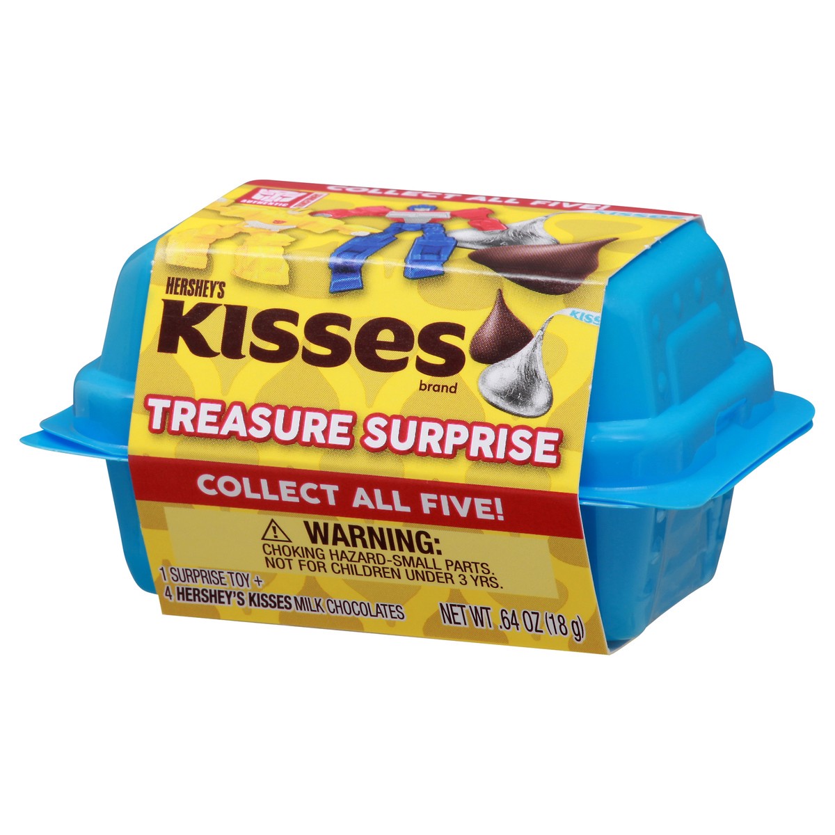 slide 5 of 9, Hershey's KISSES Treasure Surprise Transformers Milk Chocolate Candy, 0.64 oz, Box, 0.64 oz