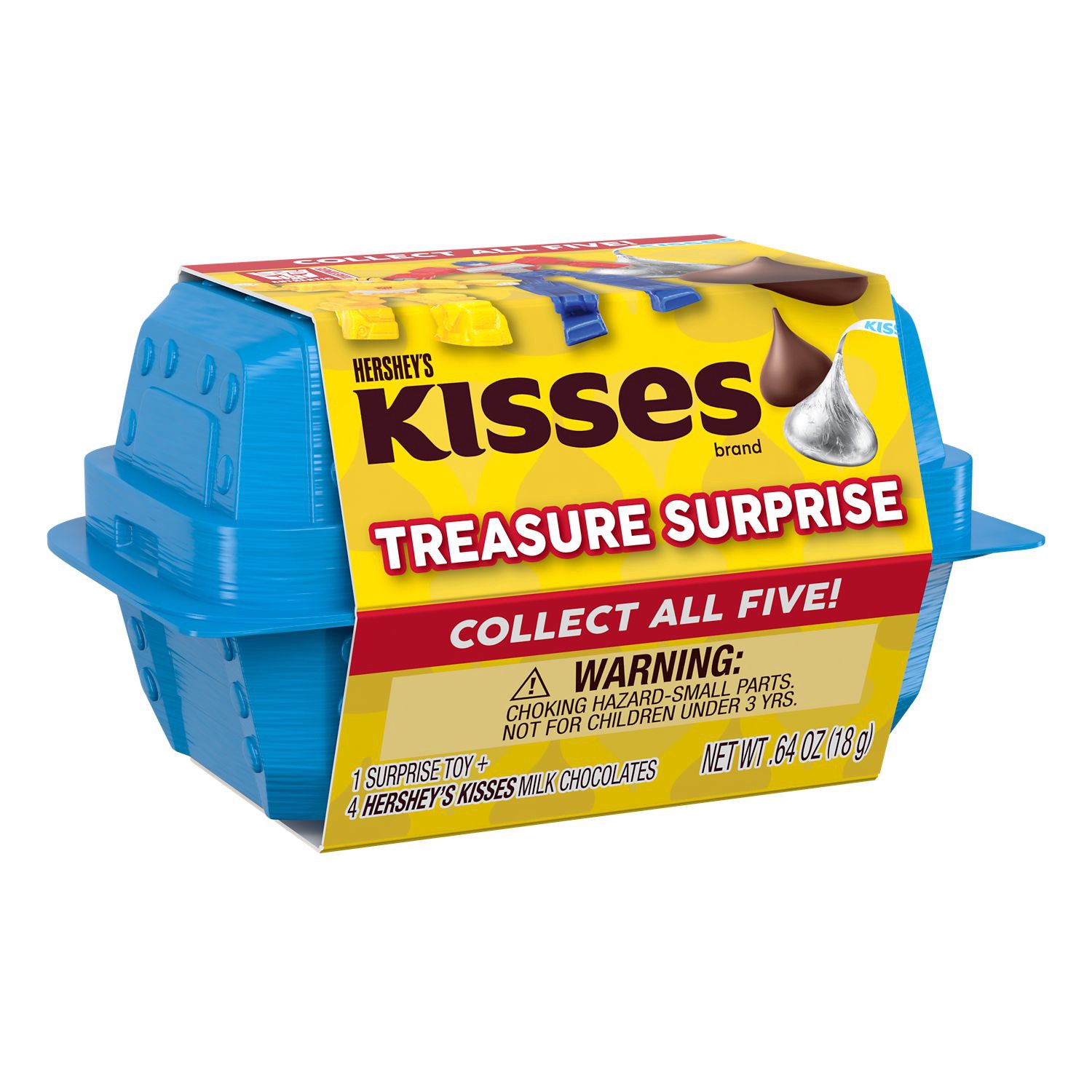 slide 1 of 9, Hershey's KISSES Treasure Surprise Transformers Milk Chocolate Candy, 0.64 oz, Box, 0.64 oz