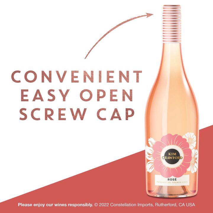 slide 2 of 5, Kim Crawford French Rose Wine, 750 mL Bottle, 25.36 fl oz