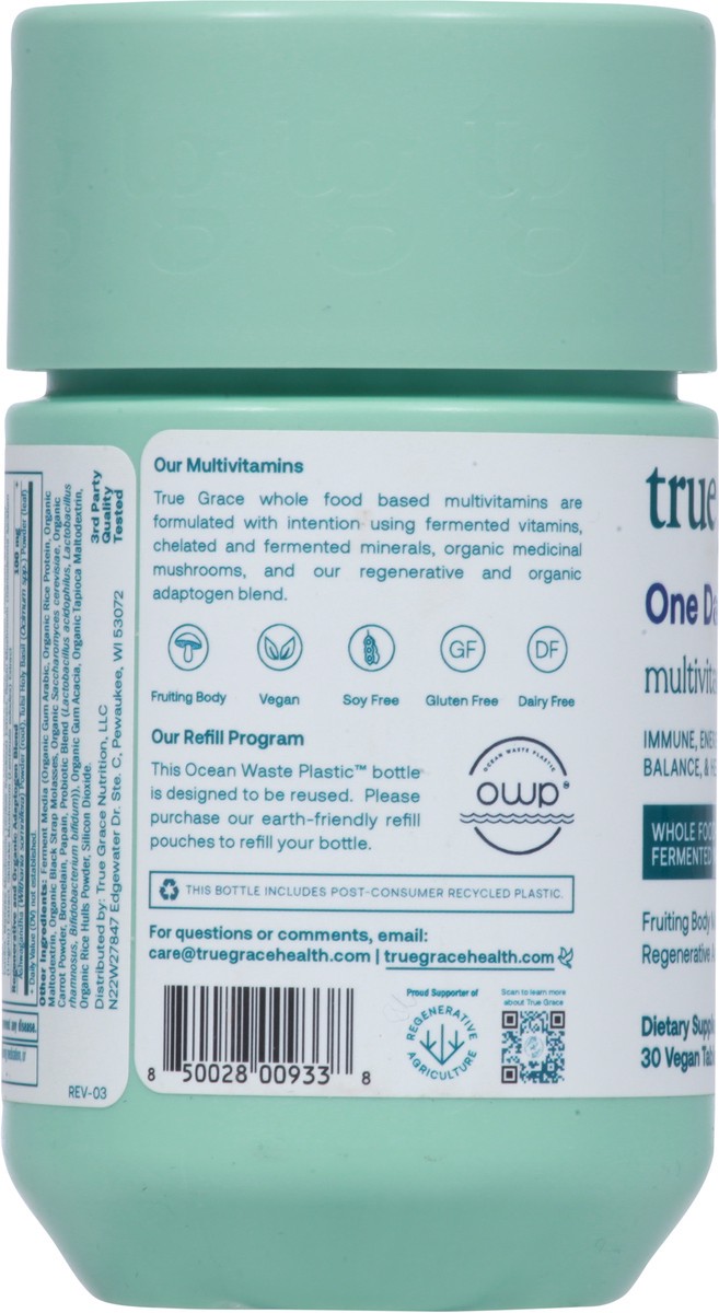 slide 10 of 12, True Grace One Daily Men's 40+ Multivitamin 30 Vegan Tablets, 1 ct
