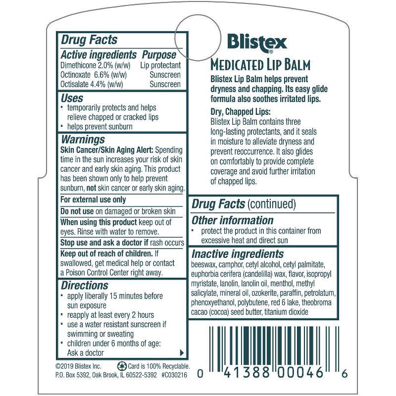 slide 4 of 5, Blistex Medicated Spf 15 Lip Balm, 3 ct