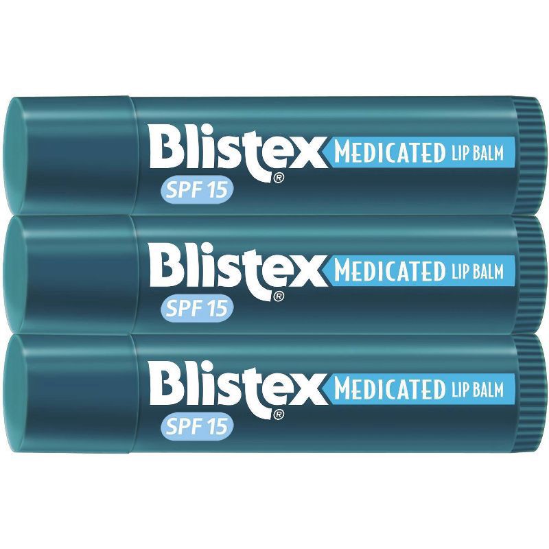 slide 2 of 5, Blistex Medicated Spf 15 Lip Balm, 3 ct