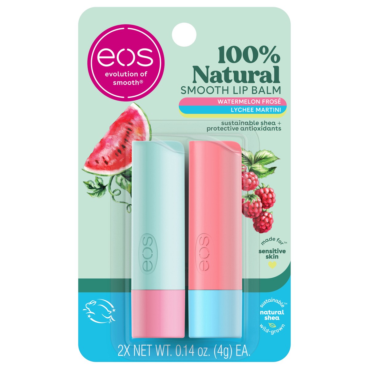 slide 1 of 10, 100% Natural Watermelon Frose And Lychee Martini 2-Pack Stick, 2 ct
