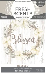 Fresh Scents 3 Pack Scented Sachet - Blessed