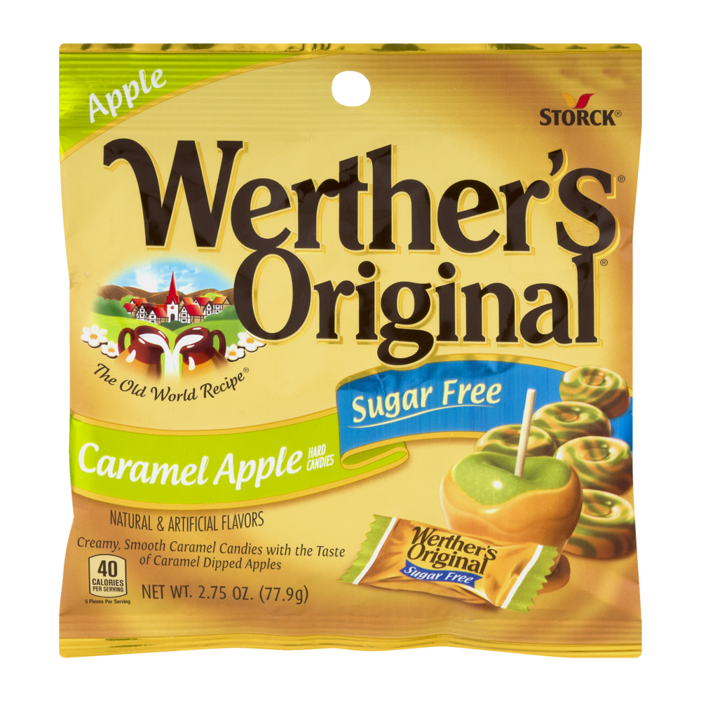 slide 1 of 3, Werther's Original Caramel Apple Sugar-Free Hard Candies, 2.75 oz