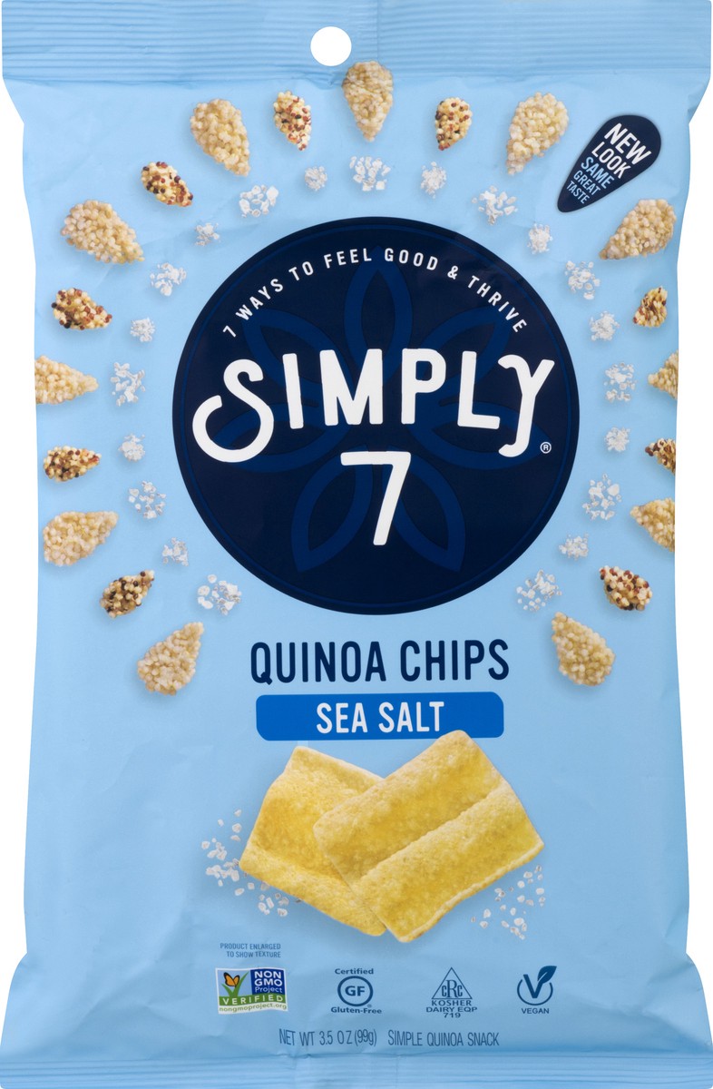 slide 1 of 18, Simply7 Sea Salt Quinoa Chips 3.5 oz, 3.5 oz