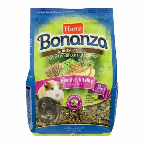 slide 1 of 1, Hartz Bonanza Health And Vitality Blend Guinea Pig Food, 4 lb