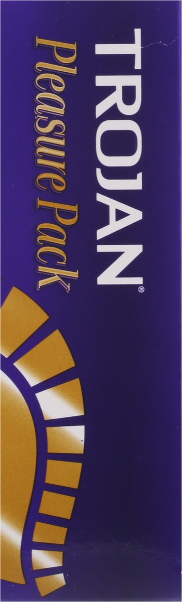 slide 6 of 12, Trojan Pleasure Variety Pack Lubricated Condoms, 12 Count, 1 Pack, 12 ct