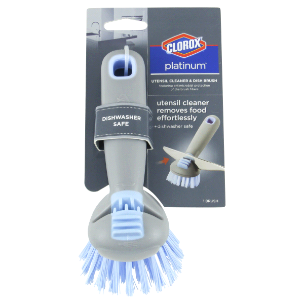 slide 1 of 2, Clorox Platinum Small Dish Brush, 1 ct