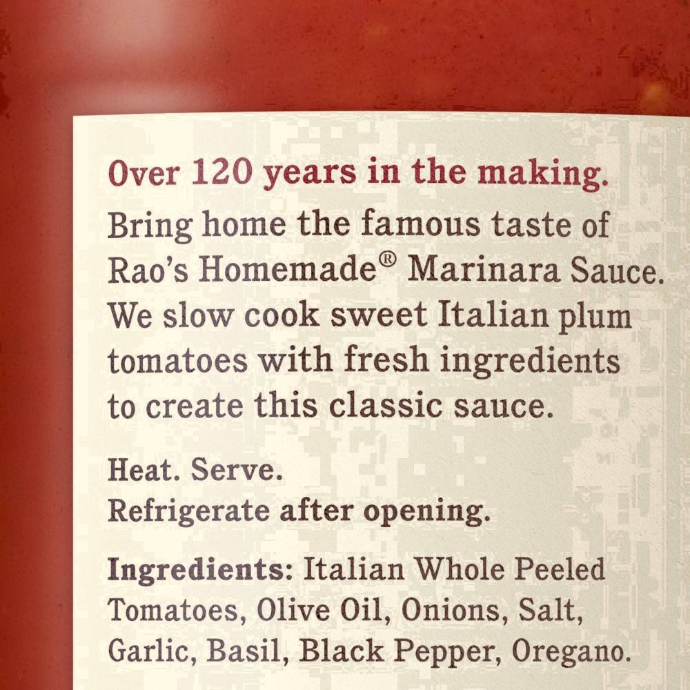 slide 45 of 85, Rao's Homemade Marinara Sauce | 24 oz | All Purpose Tomato Sauce | Pasta Sauce | Carb Conscious, Keto Friendly | All Natural, Premium Quality | With Italian Tomatoes & Olive Oil, 24 oz