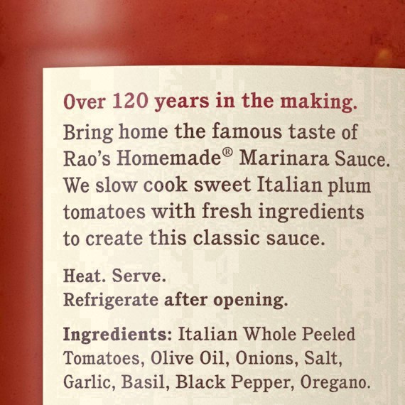 slide 54 of 85, Rao's Homemade Homemade Marinara Sauce 24 oz, 24 oz