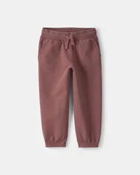 Oshkosh Toddler Drawstring Knit Joggers - Brown - 2T