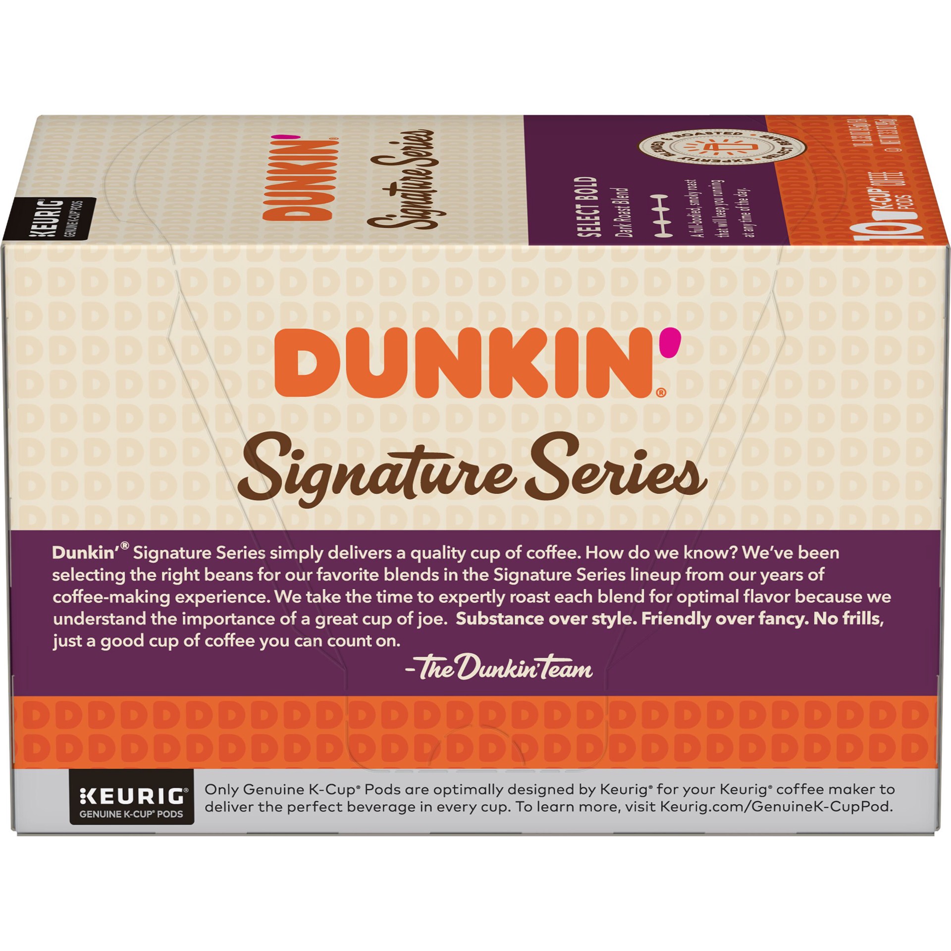 slide 5 of 5, Dunkin' Donuts Dark Roast Coffee Single Serve, 10 ct