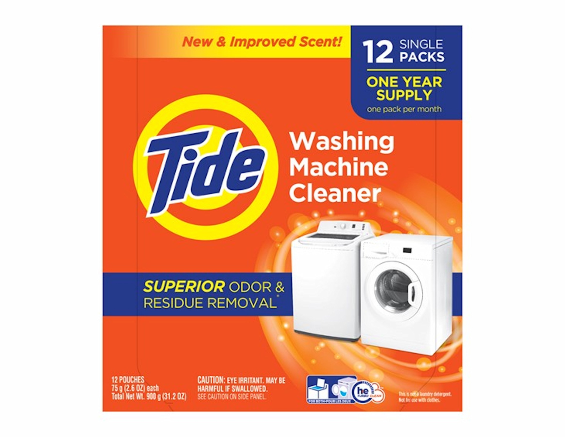 slide 1 of 1, Tide Washing Machine Cleaner, 12 ct