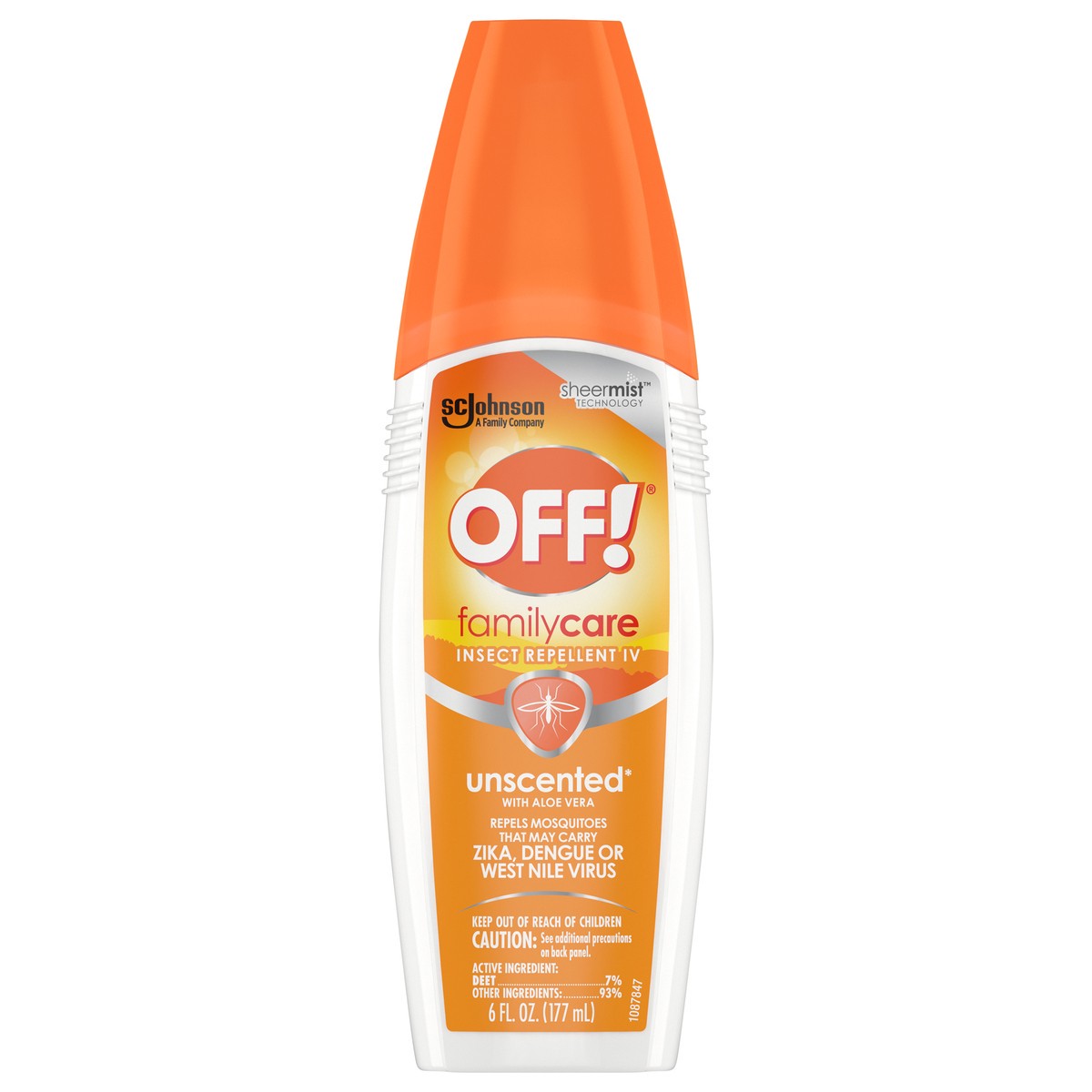slide 1 of 5, OFF! FamilyCare Mosquito Repellent Unscented Bug Spray, 6 oz, 6 fl oz