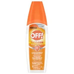OFF! FamilyCare Mosquito Repellent Unscented Bug Spray, 6 oz