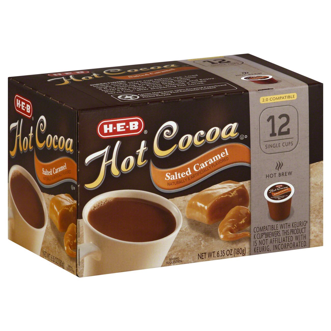 slide 1 of 1, H-B Salted Caramel Cocoa Single Cup - 12 ct, 12 ct
