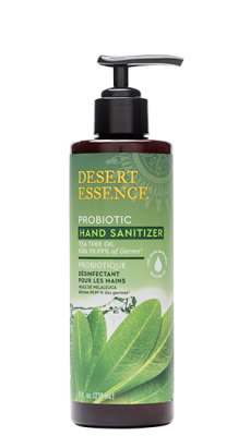 slide 1 of 1, Desert Essence Tea Tree Oil Probiotic Hand Sanitizer, 8 fl oz