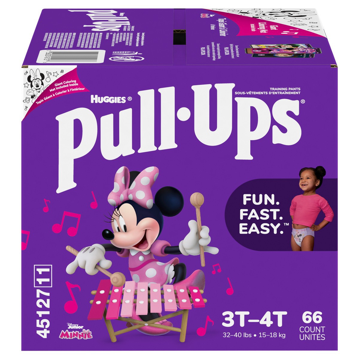 slide 2 of 9, Pull-Ups Girls Training Pants 3T-4T 66Ct, 66 ct