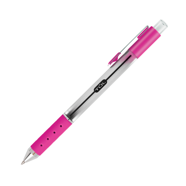 slide 6 of 10, TUL Retractable Gel Pens, Medium Point, Silver Barrel, Assorted Standard & Bright Ink Colors, Pack Of 14 Pens, 14 ct