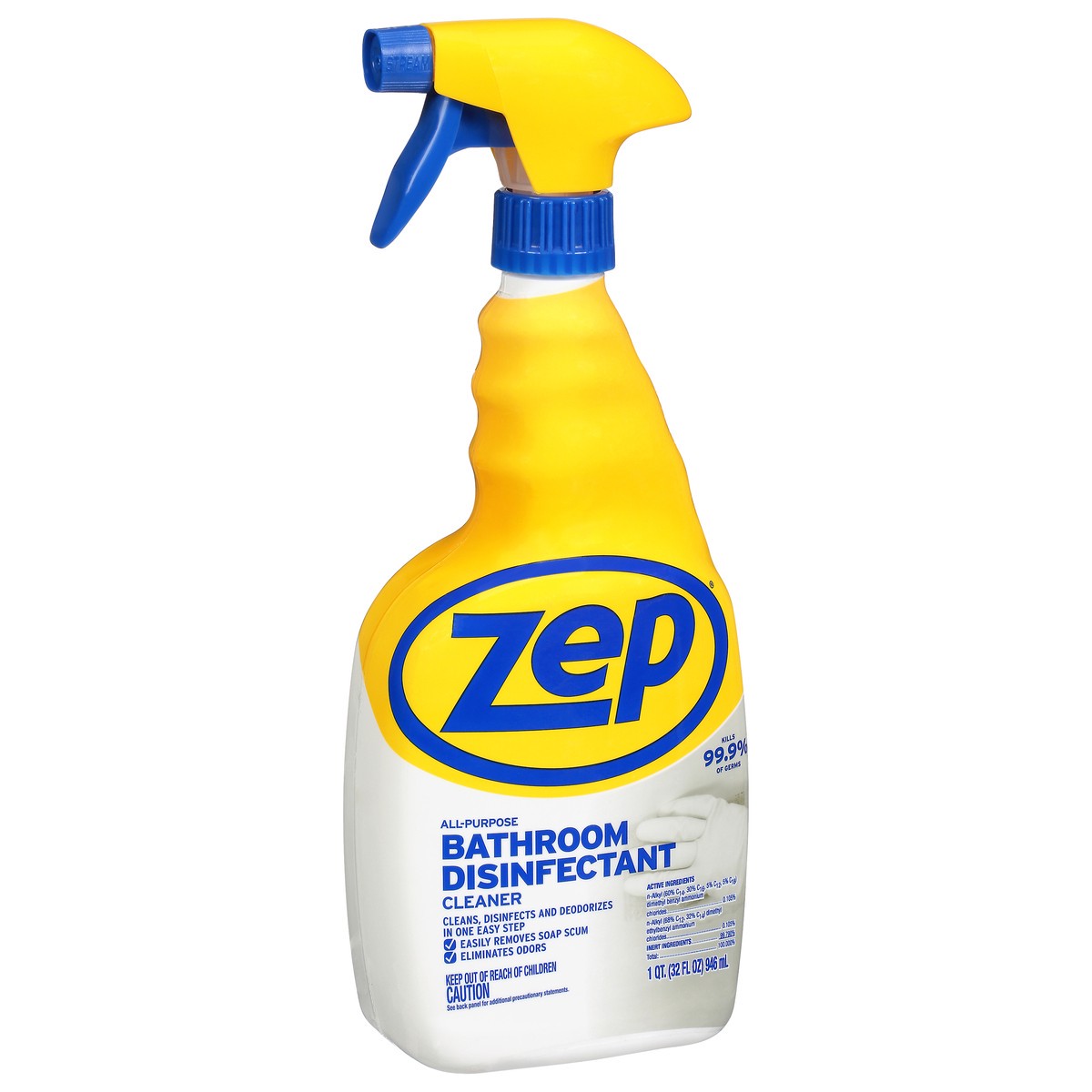 slide 2 of 12, Zep All-Purpose Bathroom Disinfectant Cleaner 1 qt Bottle, 1 qt