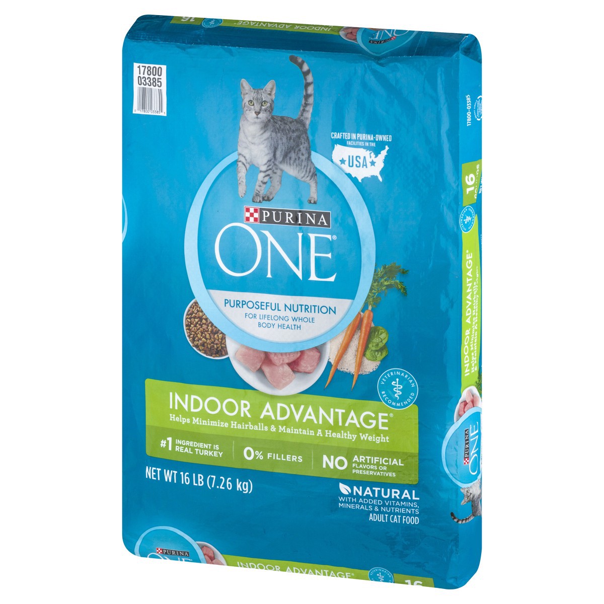 slide 5 of 9, Purina ONE Natural, Low Fat, Weight Control, Indoor Dry Cat Food, +Plus Indoor Advantage, 16 lb