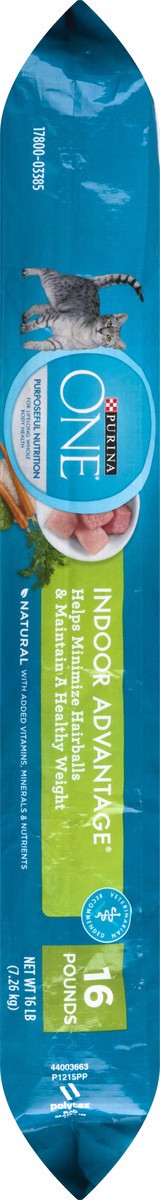 slide 7 of 9, Purina ONE Natural, Low Fat, Weight Control, Indoor Dry Cat Food, +Plus Indoor Advantage, 16 lb