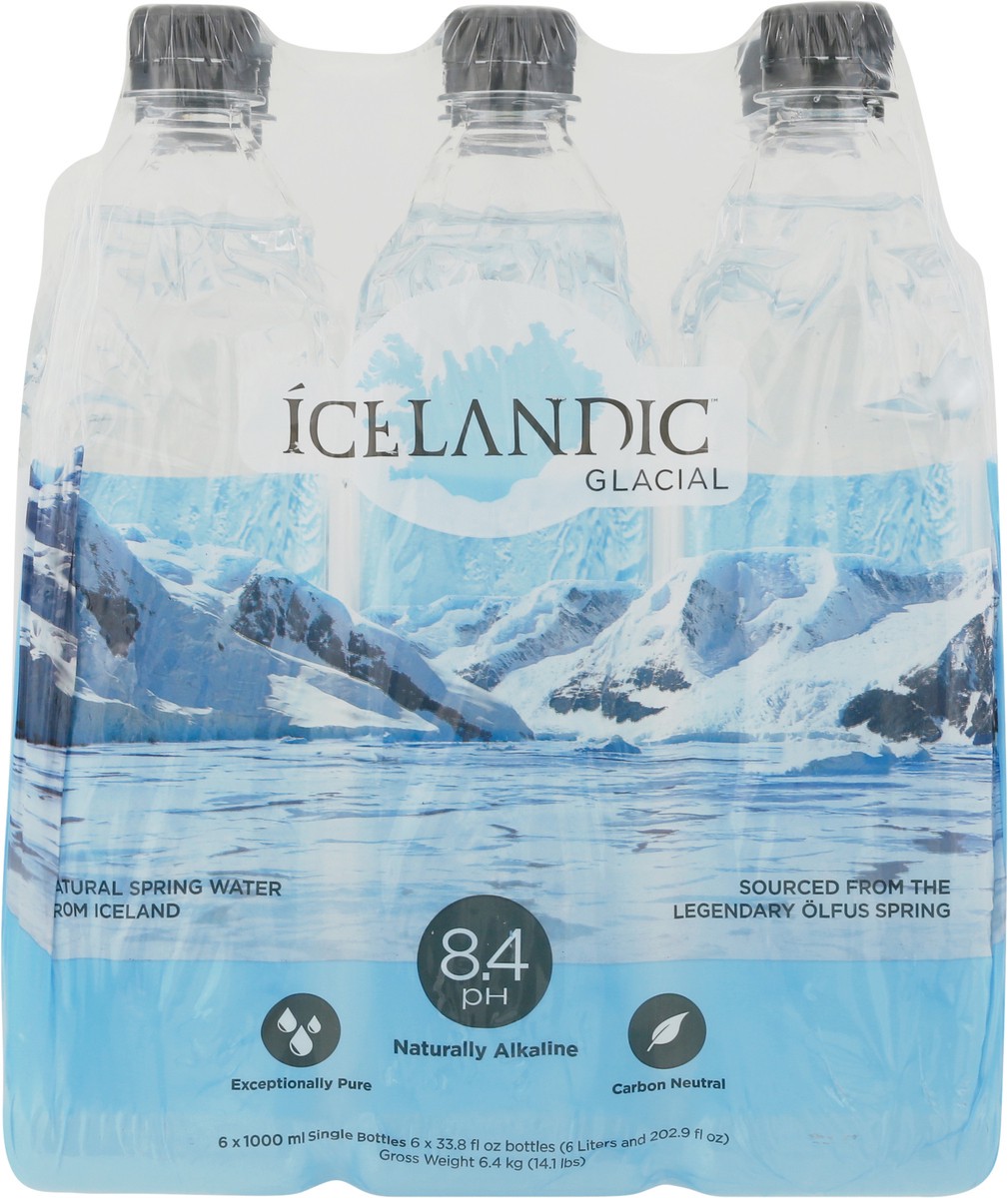 slide 3 of 10, Icelandic Glacial Naturally Alkaline Spring Water - 6 ct; 1 liter, 6 ct; 1 liter