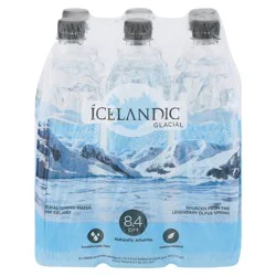 Icelandic Glacial Naturally Alkaline Spring Water - 6 ct; 1 liter