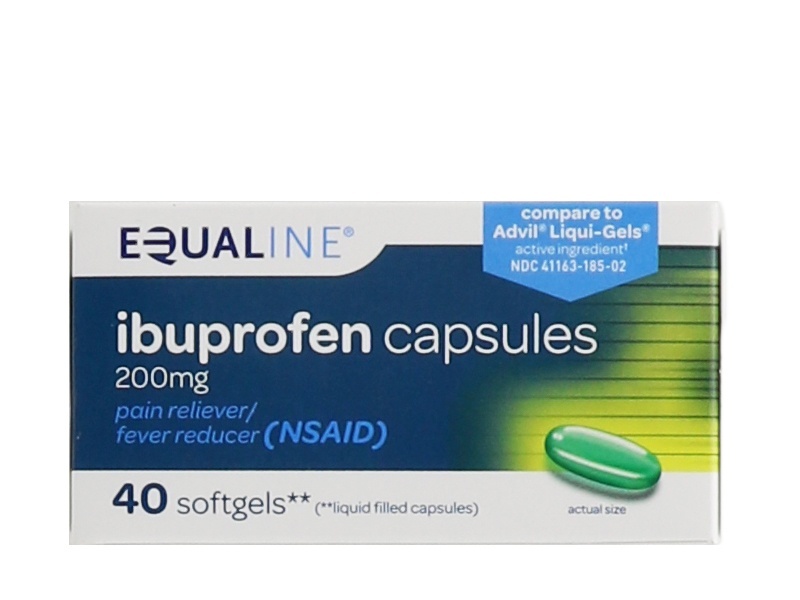 slide 1 of 1, Equaline Ibuprofen Liquid Gel, 40 ct