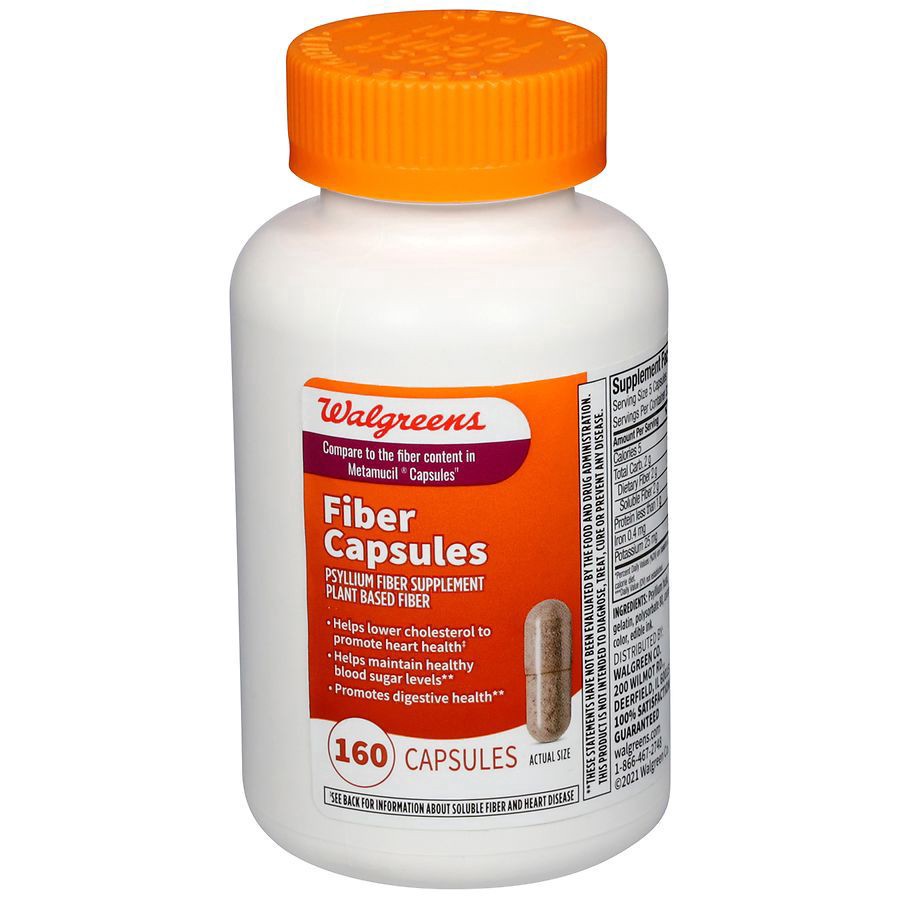 slide 1 of 4, Walgreens Wal-Mucil Fiber Laxative/Supplement Capsules, 160 ct