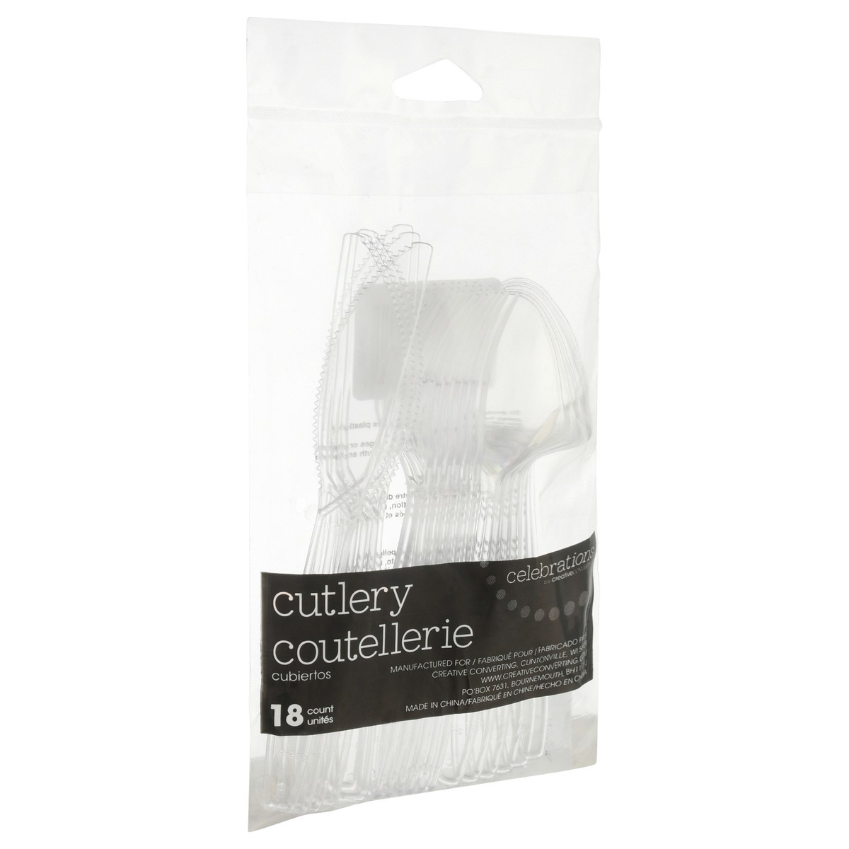 slide 8 of 11, Celebrations Clear Assorted Cutlery, 18 ct