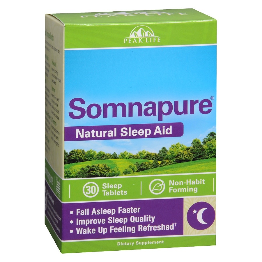 slide 1 of 1, Peak Life Somnapure Natural Sleep Aid, 30 ct