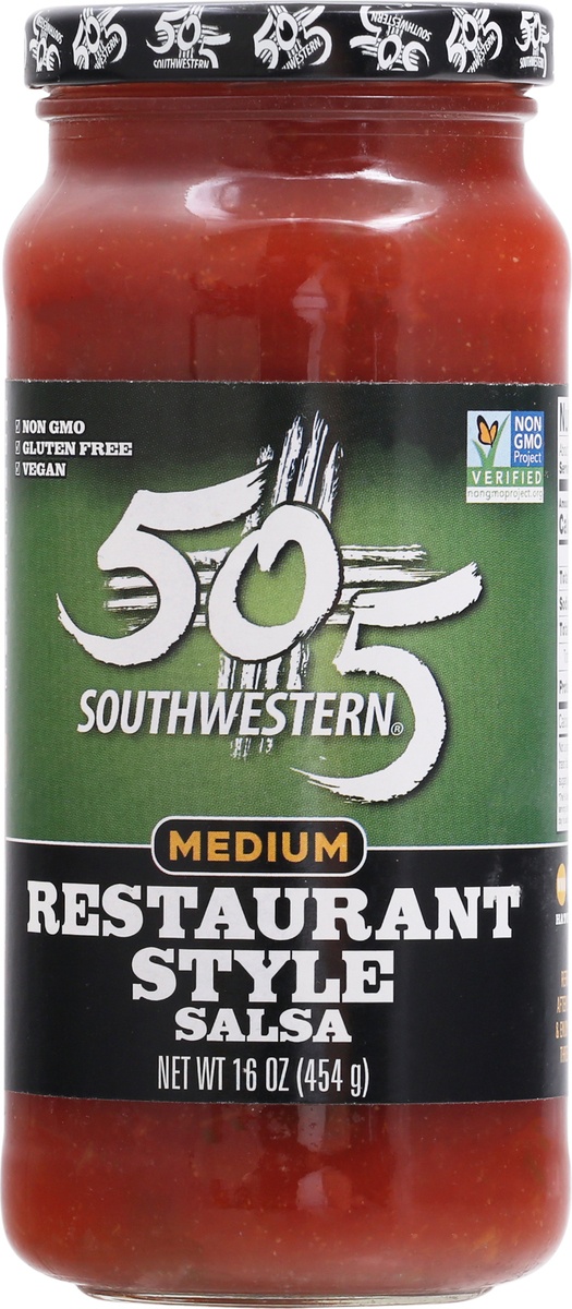 slide 9 of 11, 505 Southwestern Hatch Valley Green Chile Medium Restaurant Style Salsa, 16 oz
