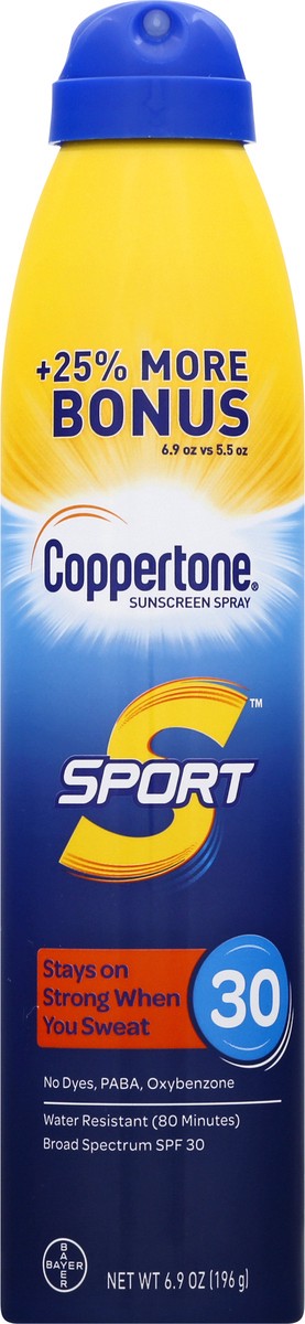 slide 1 of 11, Coppertone Sport SPF 30 Water Resistant Sunscreen Spray 6.9 oz, 6.9 oz