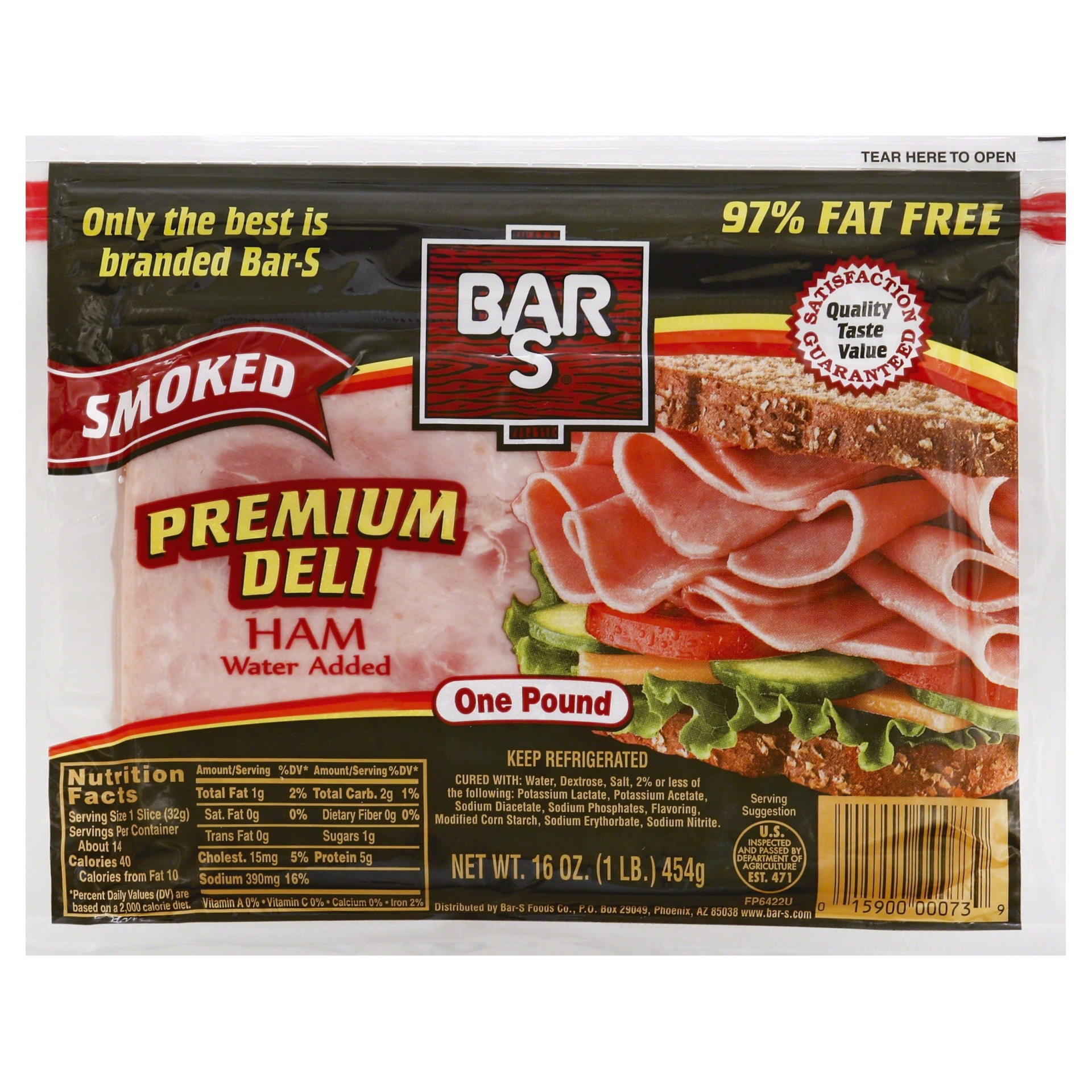 Premium Deli Smoked Ham Lunch Meat, 2 lbs - Foods Co.