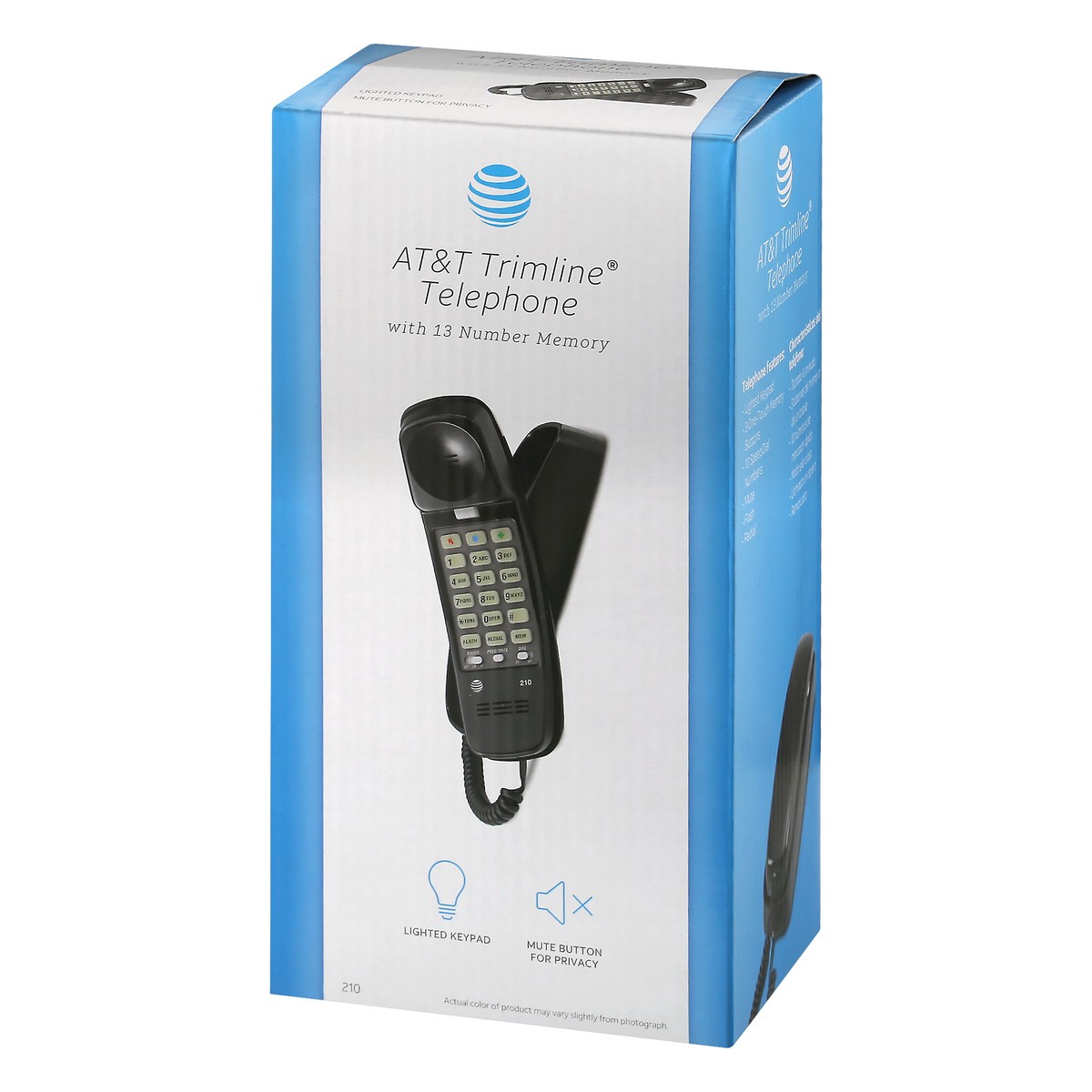 slide 4 of 9, AT&T Trimline Black with 13 Number Memory Telephone 1 ea, 1 ct