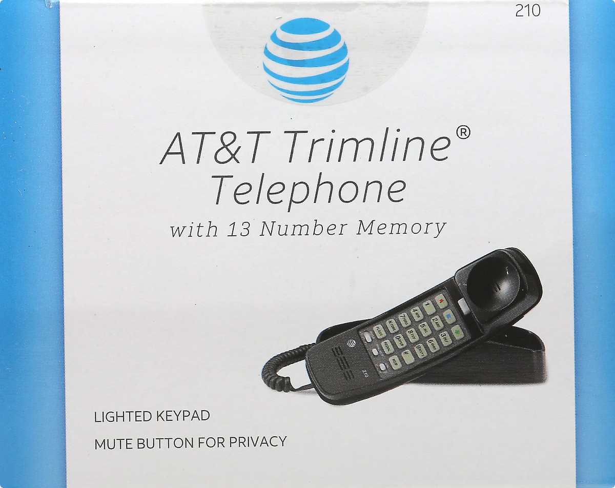 slide 3 of 9, AT&T Trimline Black with 13 Number Memory Telephone 1 ea, 1 ct