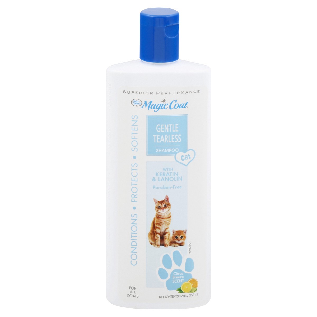 slide 2 of 11, Four Paws Gentle Tearless Cat Citrus Breeze Scent Shampoo 12 oz, 12 oz