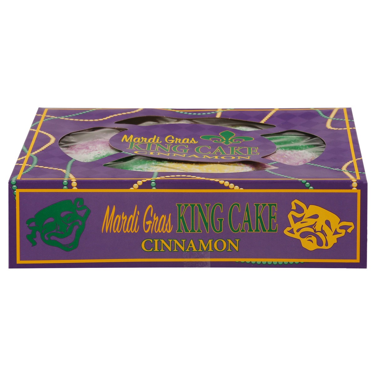 slide 1 of 4, Mardi Gras Cinnamon King Cake - 1 ea, 1 ct