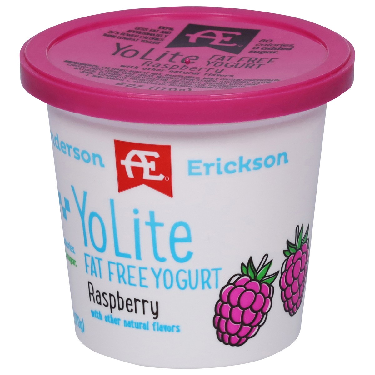 slide 3 of 9, Anderson Erickson Dairy YoLite Fat Free Raspberry Yogurt 6 oz, 6 oz