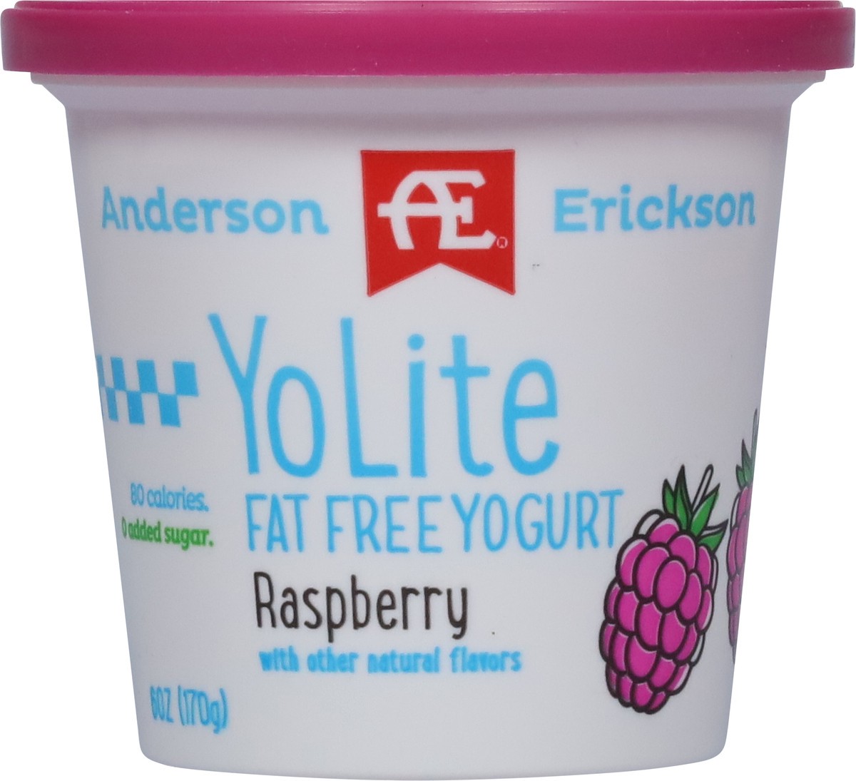 slide 6 of 9, Anderson Erickson Dairy YoLite Fat Free Raspberry Yogurt 6 oz, 6 oz