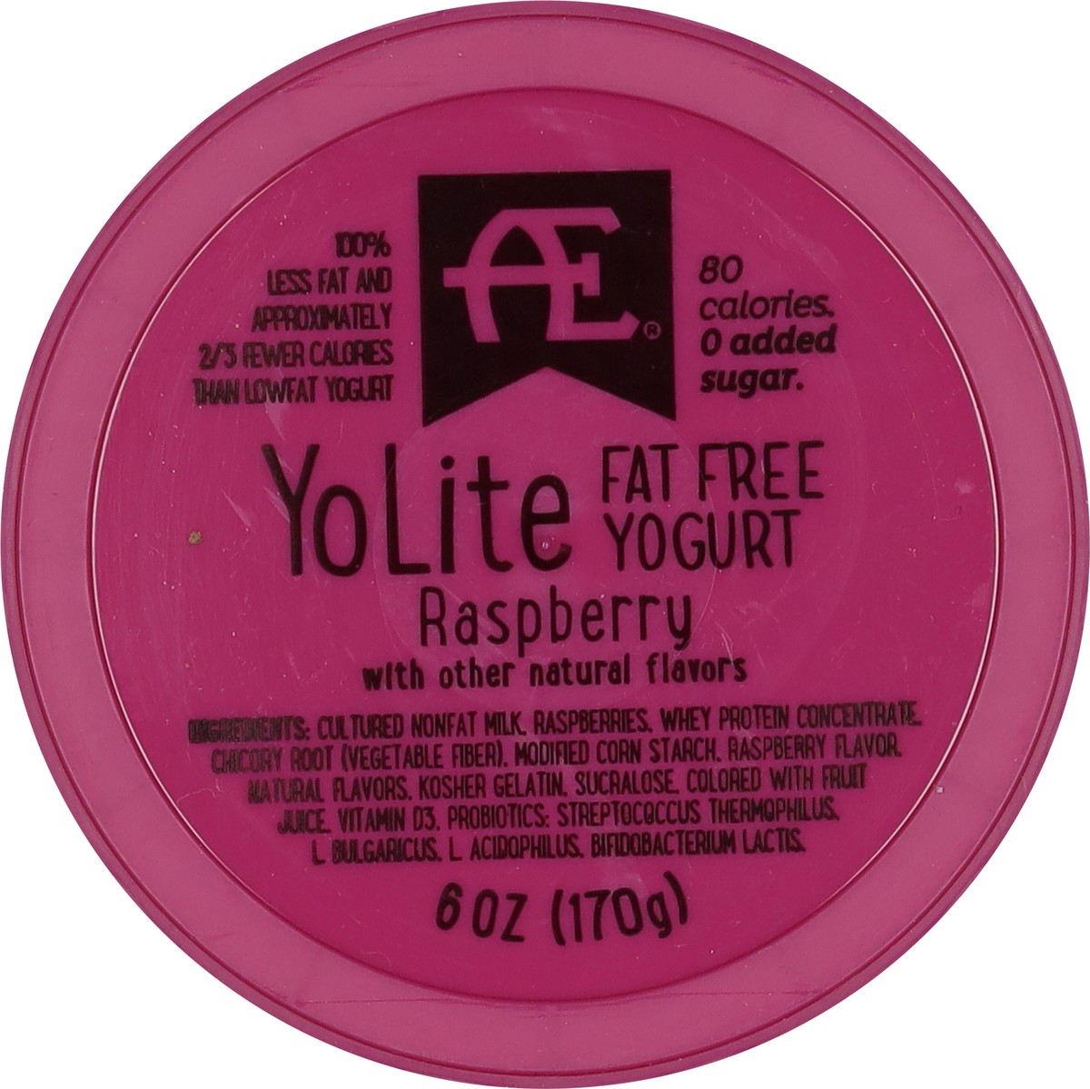 slide 9 of 9, Anderson Erickson Dairy YoLite Fat Free Raspberry Yogurt 6 oz, 6 oz